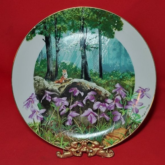VTG Decorative Plate Royal Windsor Birdsfoot Violet Wildflowers of the South - Picture 12 of 12